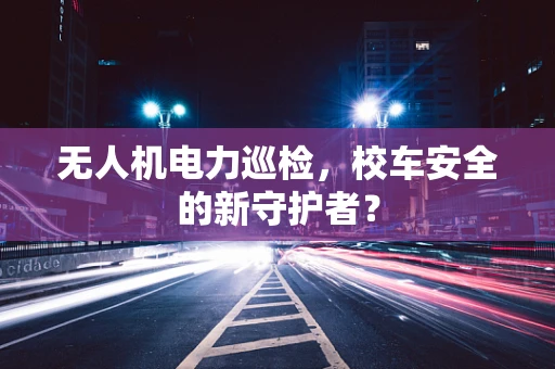 无人机电力巡检，校车安全的新守护者？