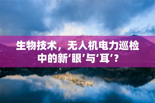 生物技术，无人机电力巡检中的新‘眼’与‘耳’？