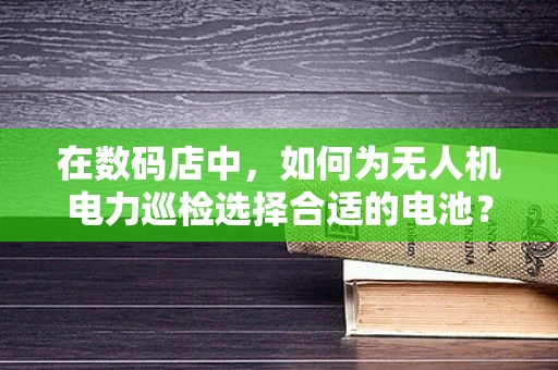 在数码店中，如何为无人机电力巡检选择合适的电池？