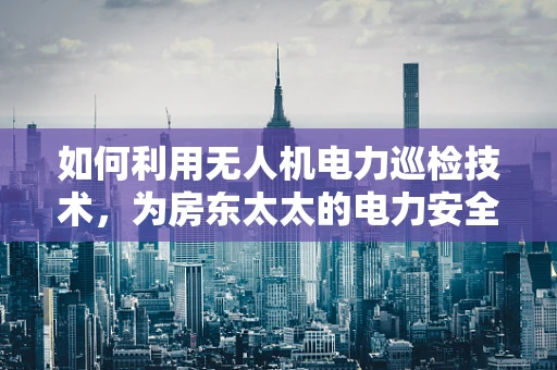 如何利用无人机电力巡检技术，为房东太太的电力安全保驾护航？