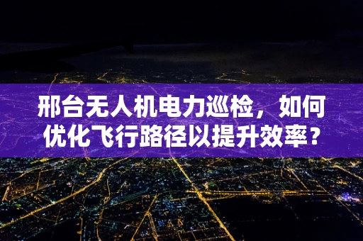 邢台无人机电力巡检，如何优化飞行路径以提升效率？